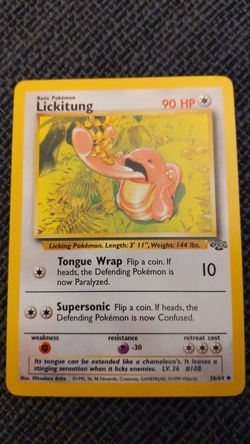 Lickitung pokemon card (original series)