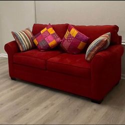 Red Loveseat For Sale (Negotiable Price)