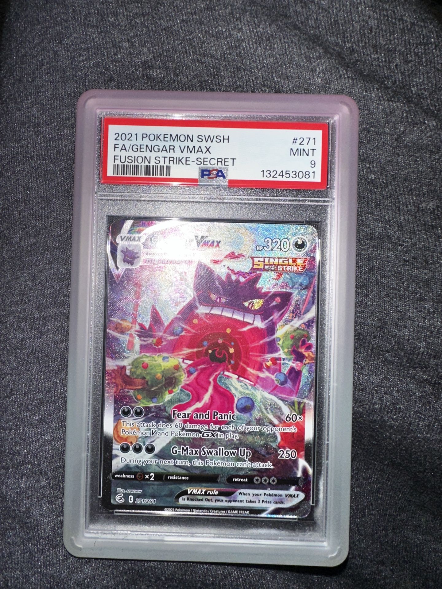 Pokemon Gengar Vmax PSA 9 