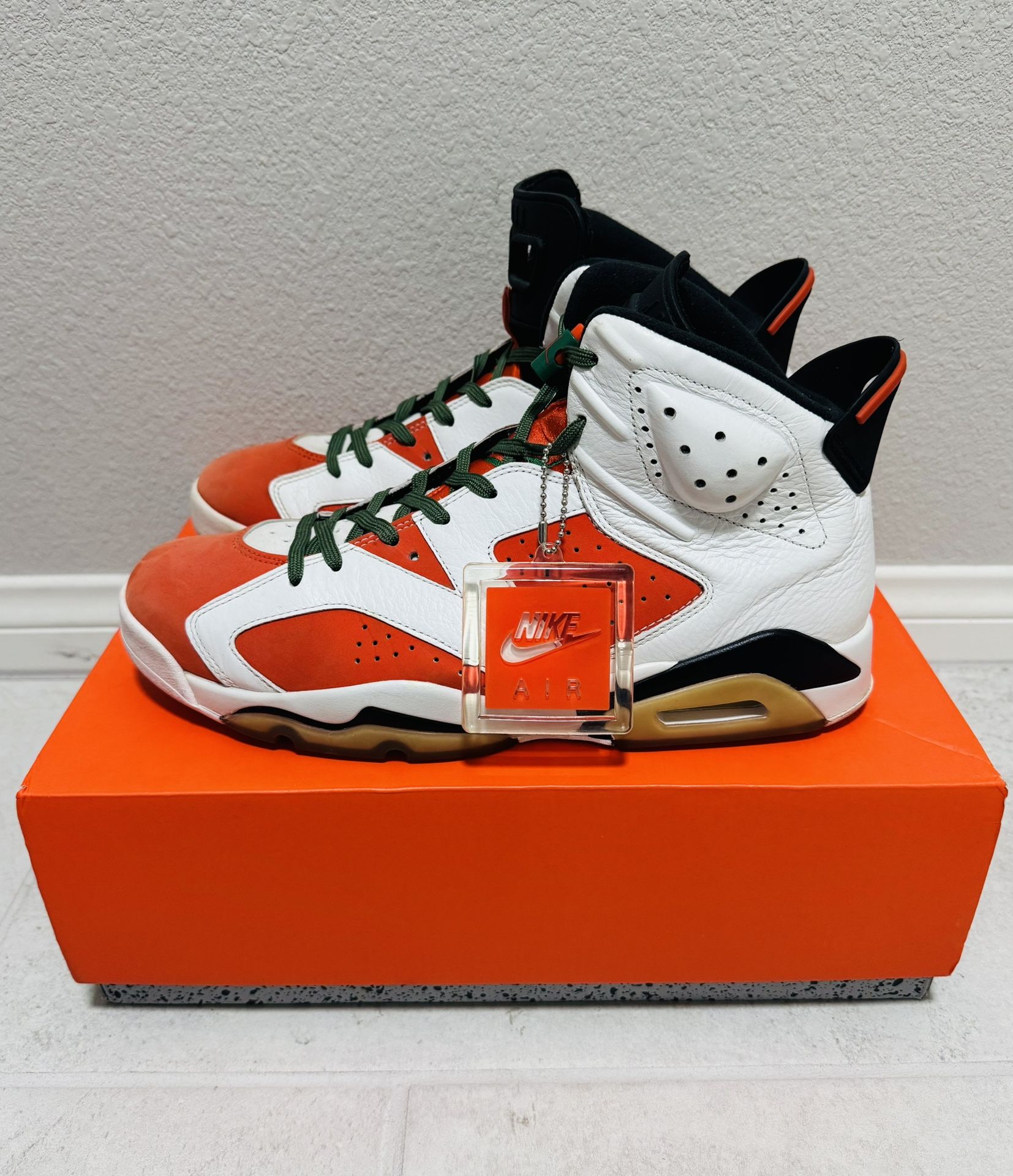 Jordan 6 Retro ‘Gatorade Like Mike White’ 2017 Sz 12M