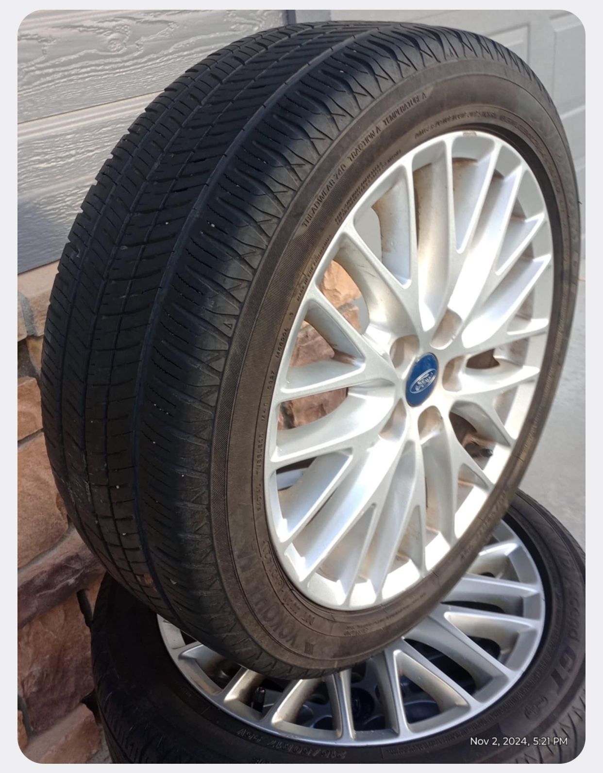 NICE SET of 4- 2012 FORD FOCUS 17” ALUMINUM YOKOHAMA WHEELS ( 5 Lug)