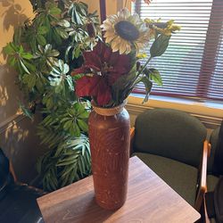 Decorative Vase with Faux Plant