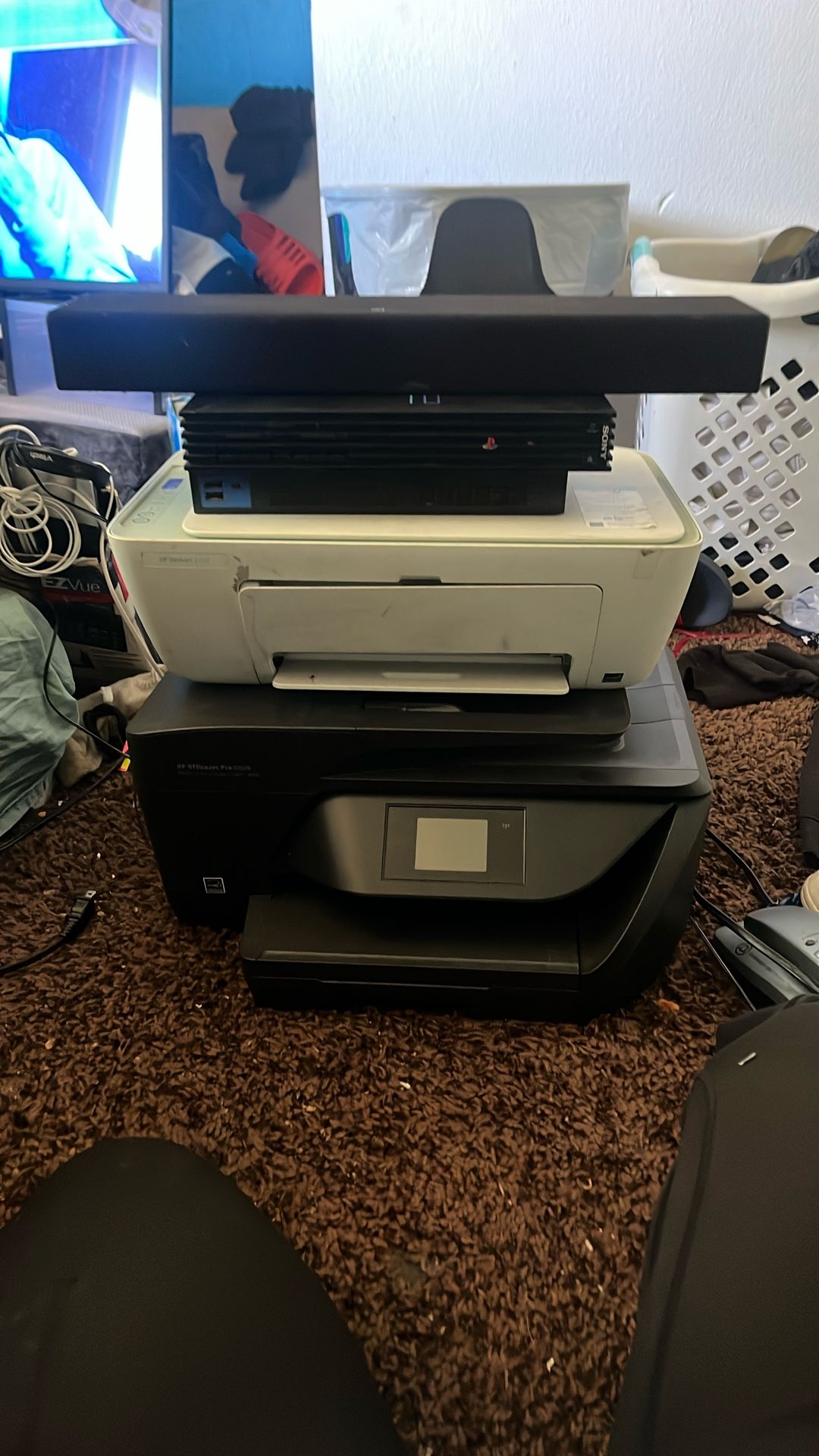 HP  two Of Them And Sound Bar And PS2