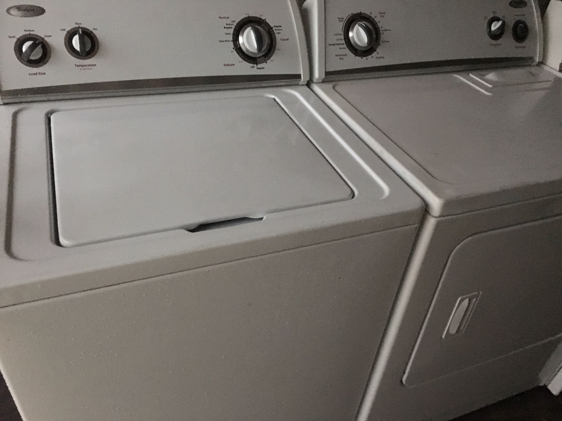 WHIRLPOOL WASHER DRYER MATCHING SET WORKS PERFECT W WARRANTY DELIVERY EXTRA