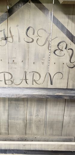 Whiskey barn display shelf