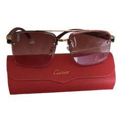 One Pair Cartier Unisex Of Sunglasses 