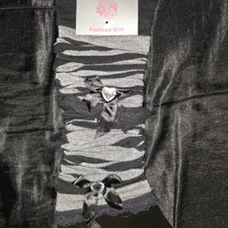 The LA DoubleJ Fashion Girl Leg Warmer, Black & Grey