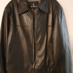 London Fog Genuine Leather Jacket- Lrg