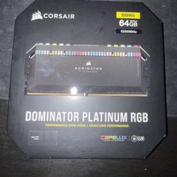 Corsair DOMINATOR PLATINUM RGB 64GB (2×32GB) DDR5 5200MHz CL40 – Black