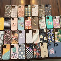 73 IPHONE 12 PRO MAX Phone Cases - Assorted - Gently Used ! 