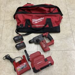 Milwaukee Cordless Rotary Hammer with Dust Extractor Kit