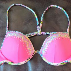 Victoria's Secret Swim Suit Push Up Bikini Top RN#54867 size 32C