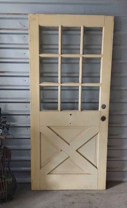 Vintage Crossbuck X Entry Door" 36" x 79" x