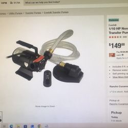 Everbilt 1/10HP Non-Submersible Self-Priming Transfer Pump