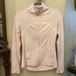 LULULEMON Women Light Pink Define Zipped Athletic Jacket Size 8
