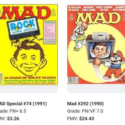 14 MAD Magazines Late 80s/Early 90s  $60