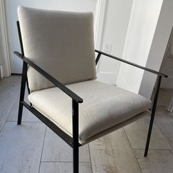 Lark Metal Frame Accent Chair with Loose Cushions White By Threshold