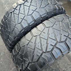 2 used tires Lt295 70r17 nitto ridgerappler $120.00