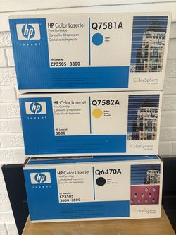 NEW in Boxes - (Qty. 3) HP LaserJet 3800 (& others) Printer Toner Cartridges