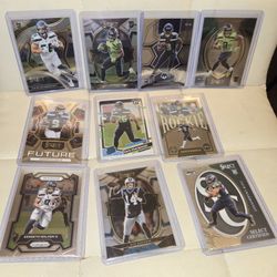 WOW! Seattle Seahawks LOT w/ 6 Kenneth Walker ROOKIES, 3 Zach Charbonet RC's & 1 Sam Darnold NO PAPER. CHROME SELECT PRIZM OPTIC DONRUSS MOSAIC. 