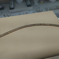 10k White Gold Bracelet Diamond Around It 24.4 Grams Layaway Available 10% Down If You Are Interested Please Ask For Maribel Thank You 