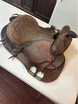 Horse saddle decor