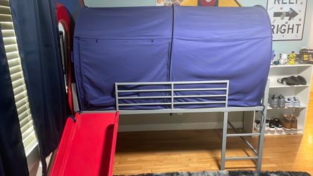 Kids loft bed with slide