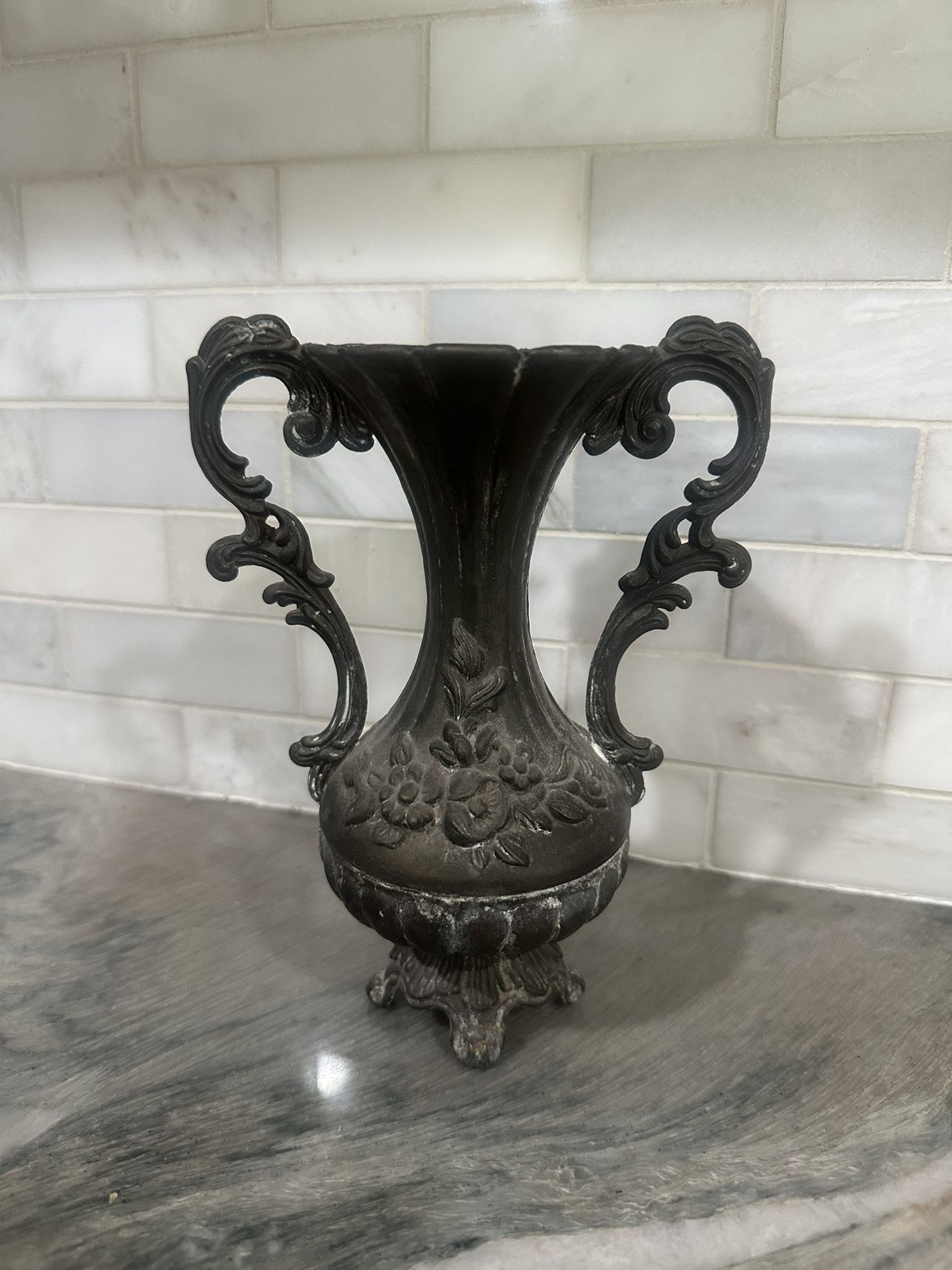 Antique Silver Vase 