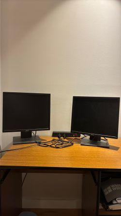 Dual Dell Computer Monitor