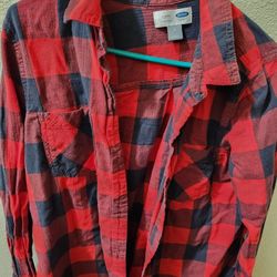 Womens Plaid Long Sleeve Shirt