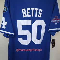 Men's Mookie Betts Dodgers WS Jerseys 