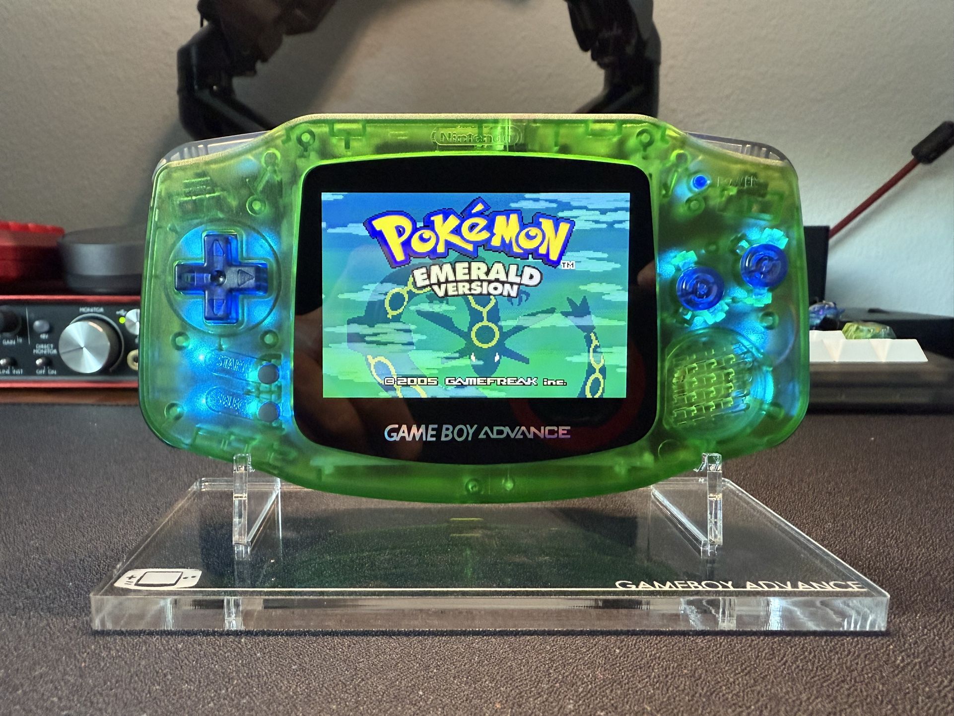 Gameboy Advance Full Custom System (Clear Green)