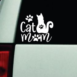 Cat Mom Car Decal Sticker Vinyl Truck Window Windshield Animals