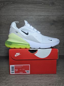 Nike Air Max 270 GS White Anthracite Limelight Size 5.5 Youth / 7 Women NIB
