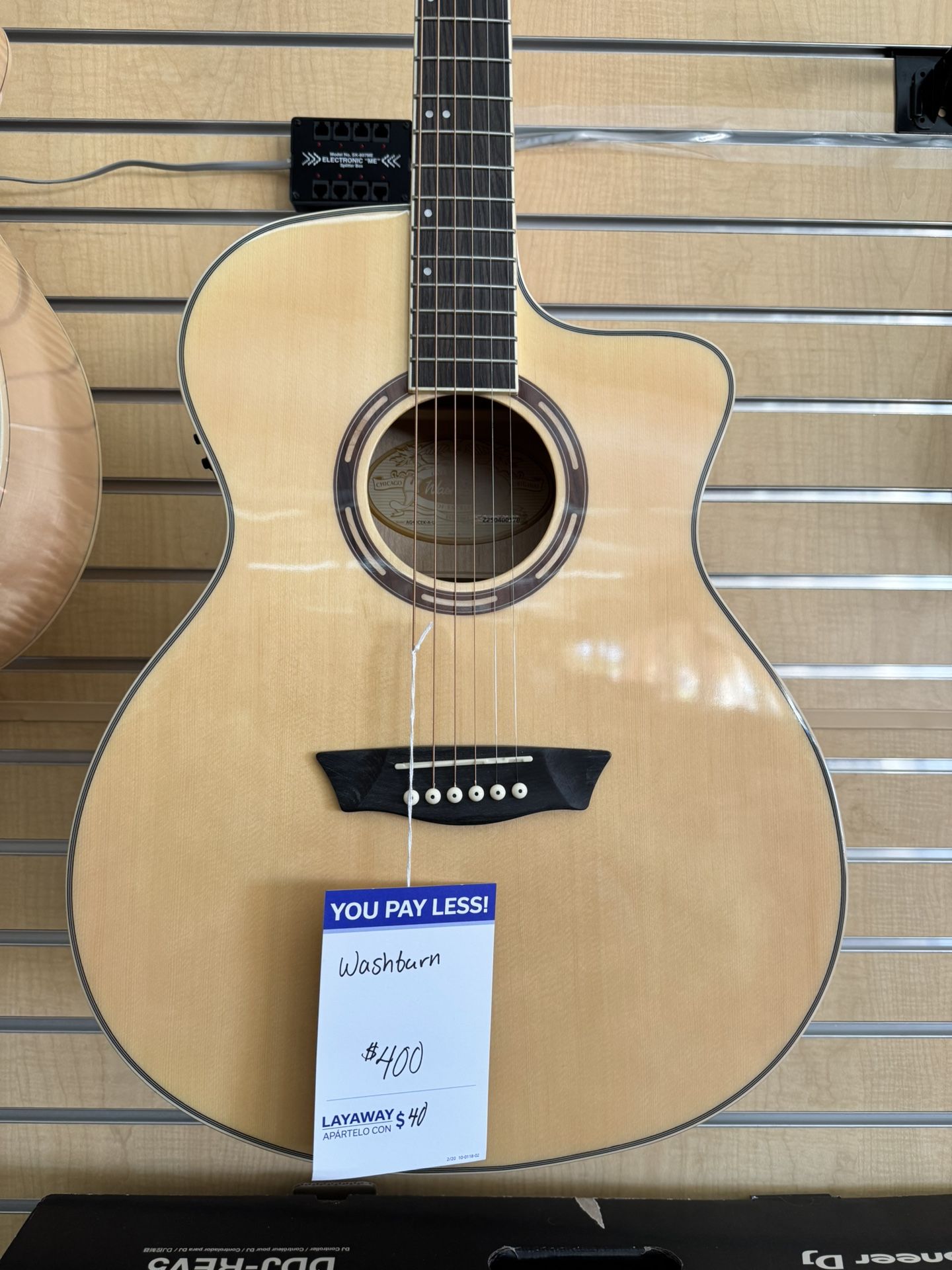 Washburn AG40CE Apprentice Grand Auditorium Acoustic/Electric Guitar