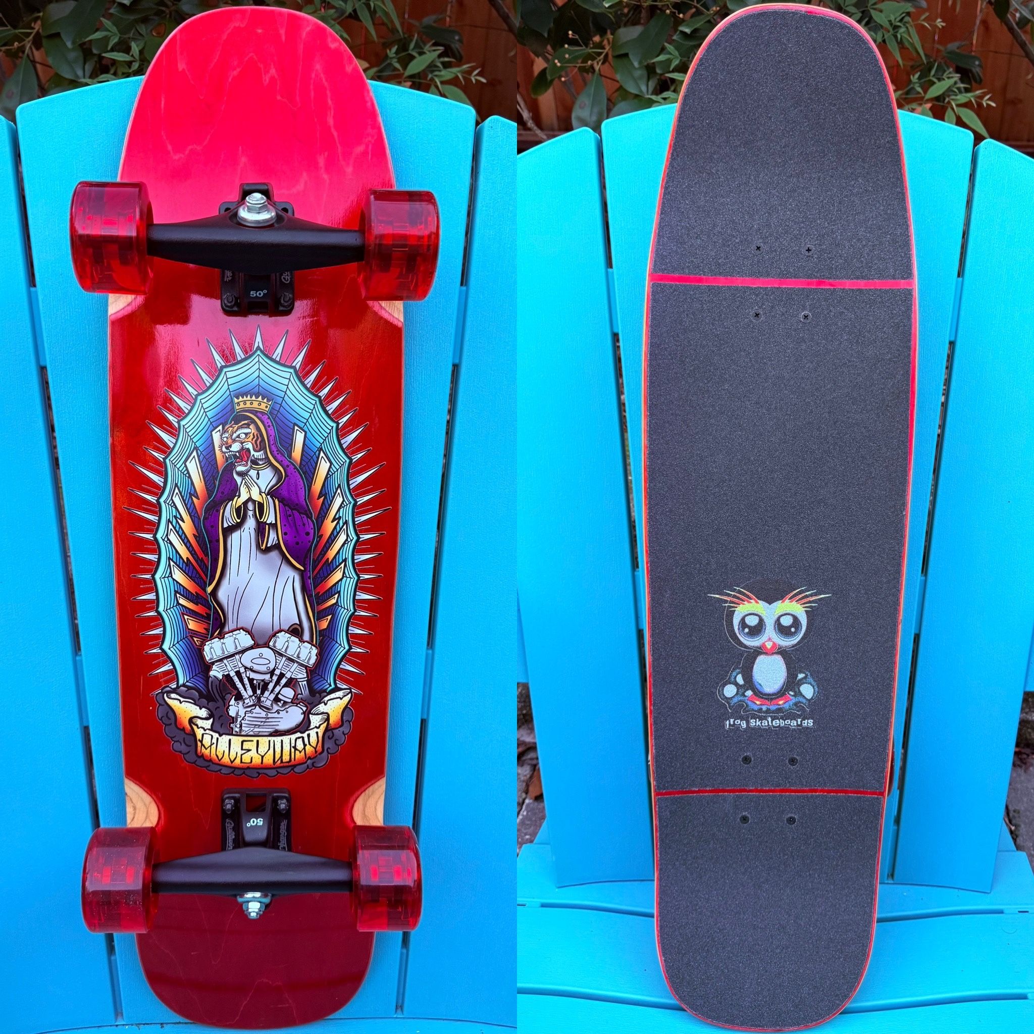 Alleyway “Tiger” Complete Skateboard 9.0 Gullwing Charger Trucks Sector 9 Wheels