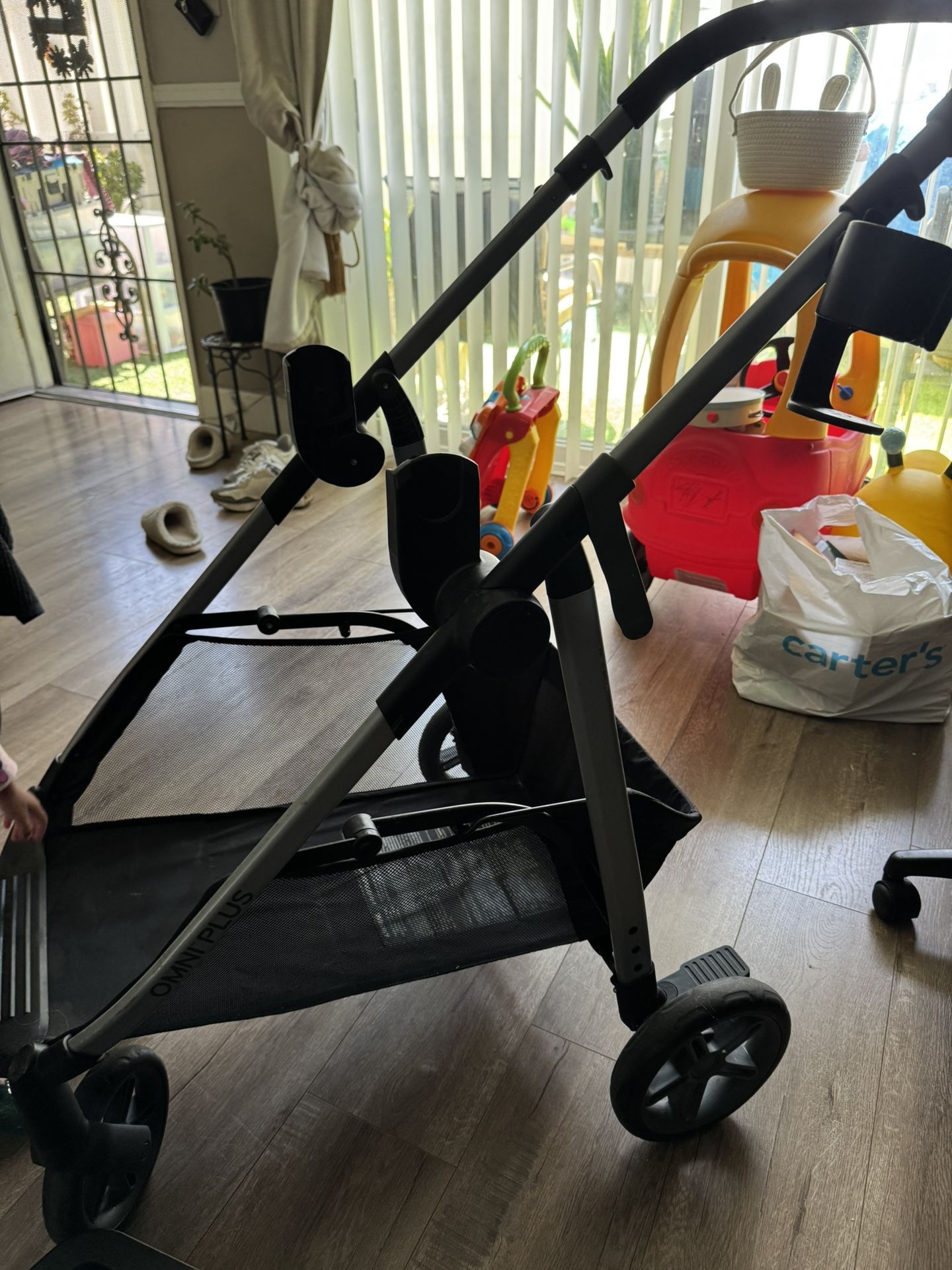 Infant Car Seat Omni Plus Evenflo Evenflo Omni Plus Hot Pink Complete  Travel System! Includes: Stroller