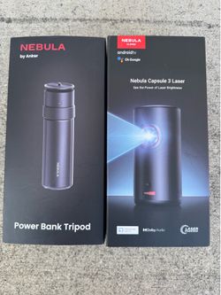 Like New Anker Nebula Capsule 3 Laser Projector Bundle w/ Power Bank Tripod & Remote