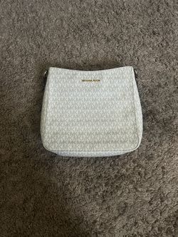 Michael Kors Beige MK Monogram Crossbody Shoulder Bag