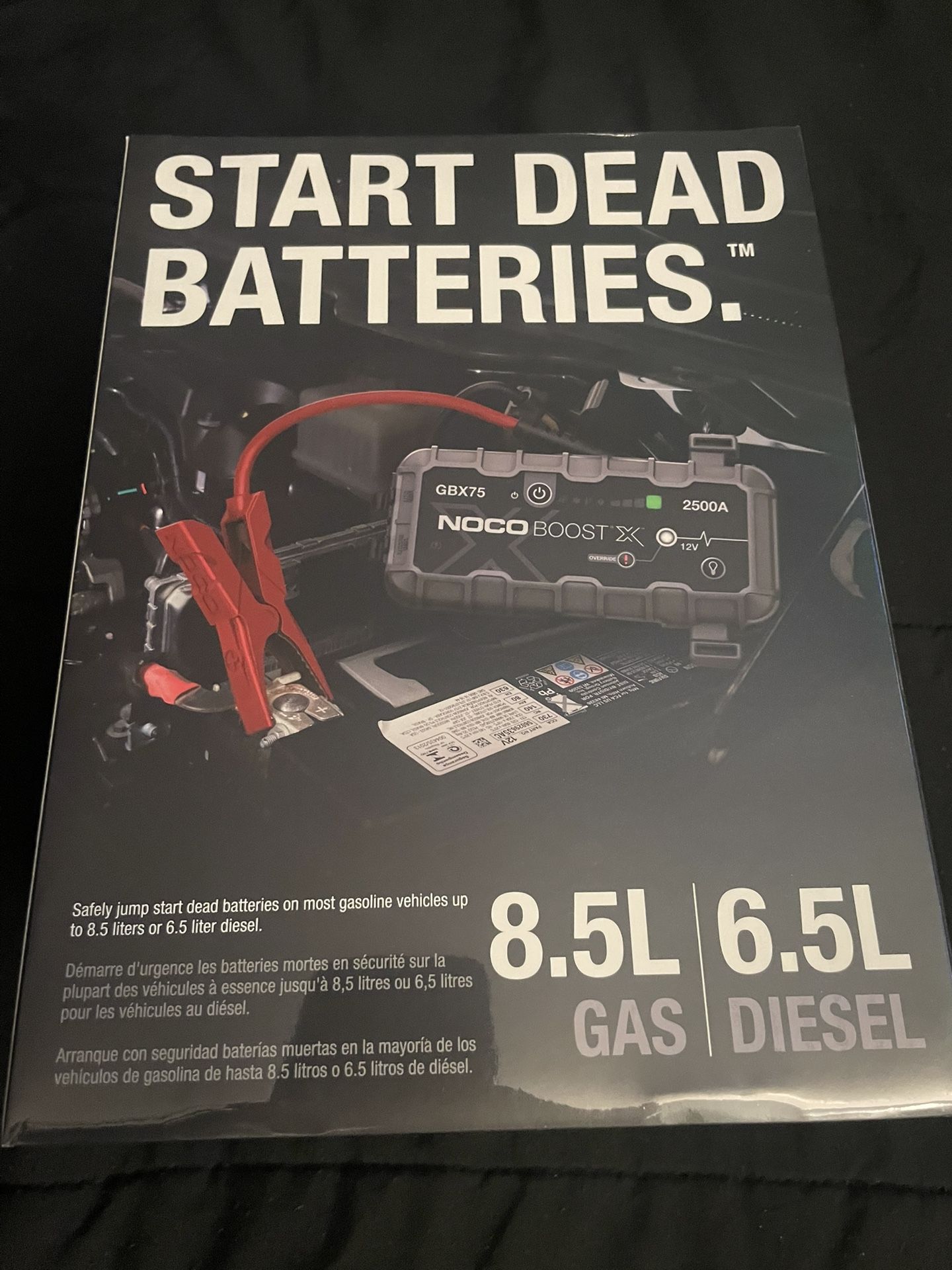 NOCO 2,500 Amps 12 Volt UltraSafe Lithium Jump Starter GBX75