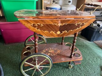 Antique serving cart