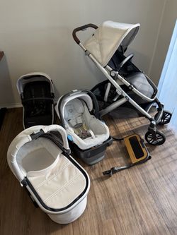 UPPAbaby VISTA V2 Complete Double Stroller Set – Bassinet, RumbleSeat, MESA Car Seat + Base, PiggyBack