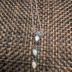 Yellow Spider Opal Necklace