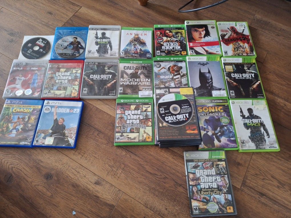 Ps2,ps3,ps4,ps5 Xbox360 , Xbox One Games 