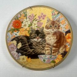 Lenox Pepper & Ginger, Anne Mortimer Collectable Decorative Cat Plate W/ Hanger
