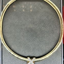Omega Chain With Diamond Pendant 