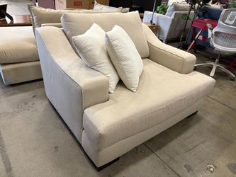 JONATHAN LOUIS Lodge Oversized Accent Chair in Delray Sand