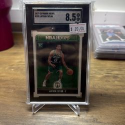 Jayson Tatum NBA Hoops Rookie SGC 8.5 Celtics NBA Sport Card