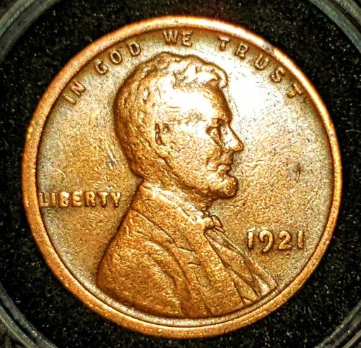 1921 Lincoln Wheat Cent Off Center Thick Planchet 