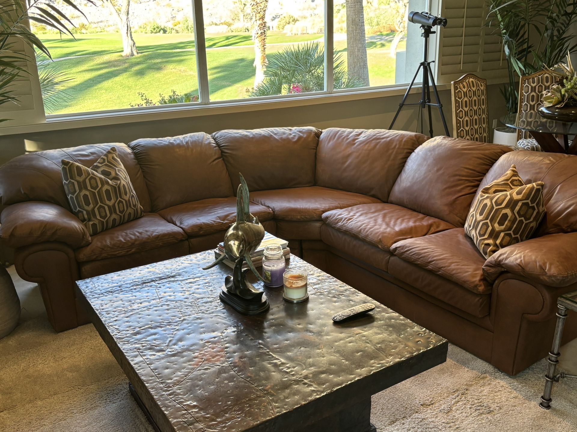 Brown Leather Couch